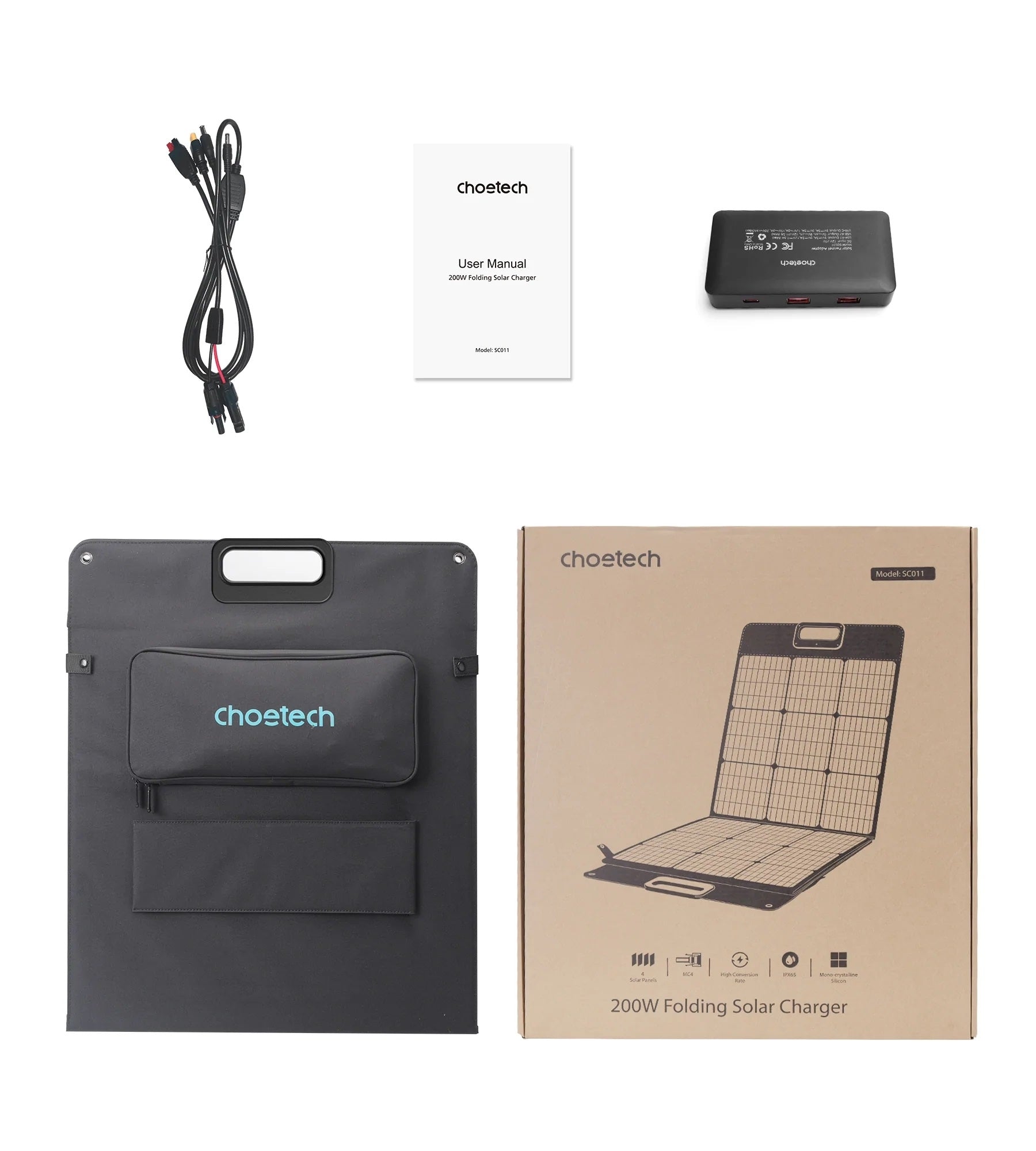 CHOETECH SC011 200W Foldable Solar Charger V28-ELECHOSC011
