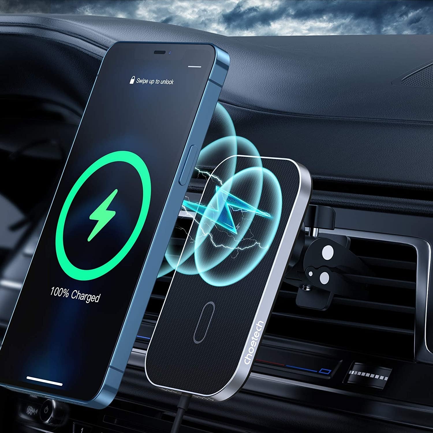 Choetech T200-F MagLeap Magnetic Wireless Car Charger for iPhone 12 V28-ELECHOT200F