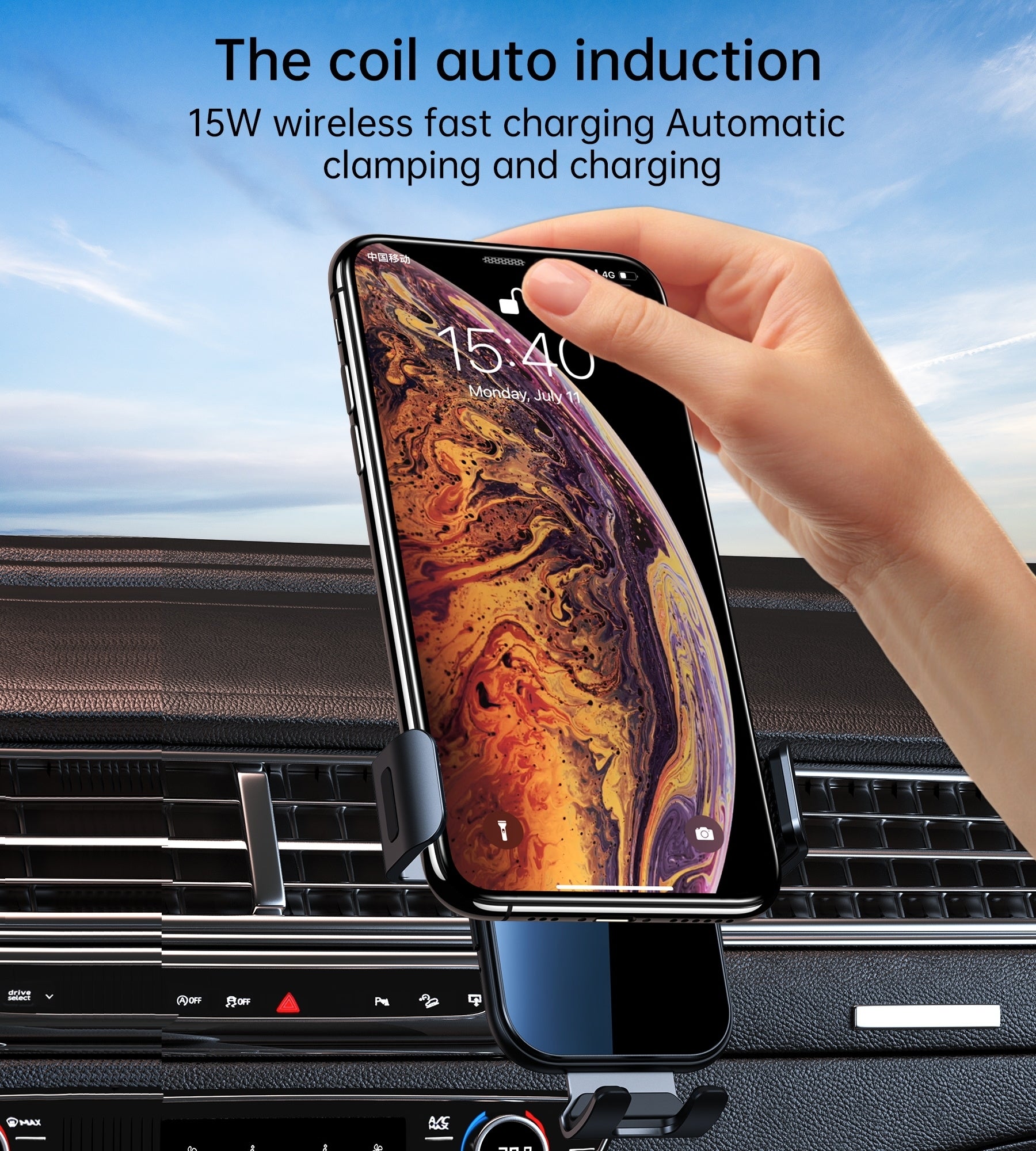 Choetech T202-F Fast Wireless Charging Car Dock V28-ELECHOT202F