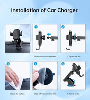 CHOETECH T203-F 15W Gravity Car Charger Holder V28-ELECHOT203F