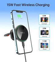 CHOETECH T205-F 15W Magnetic Car Charger Holder with LED Light (PC housing) V28-ELECHOT205F