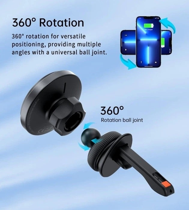 CHOETECH T205-F 15W Magnetic Car Charger Holder with LED Light (PC housing) V28-ELECHOT205F