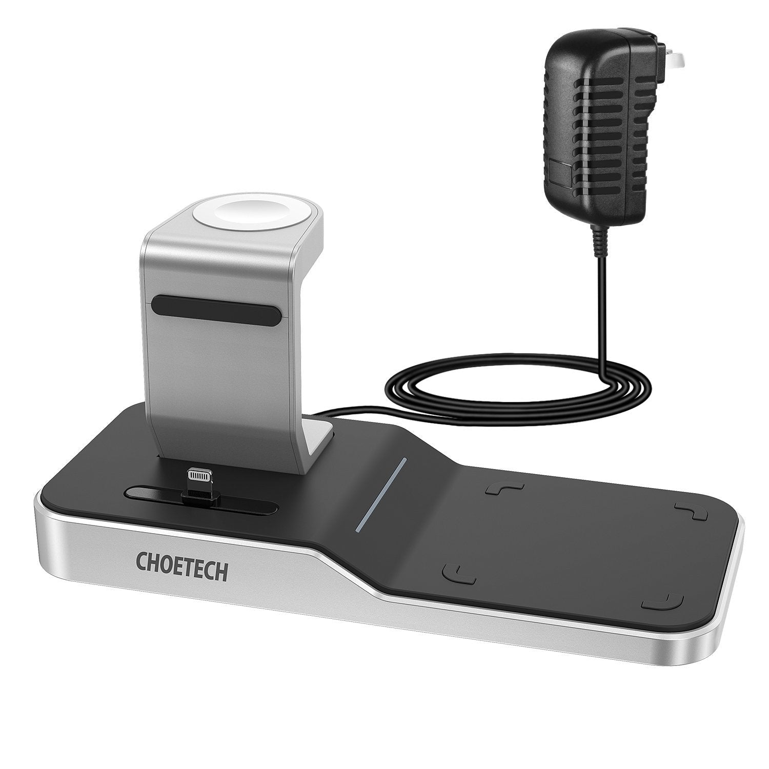 CHOETECH T316 4-in-1 Wireless Charging Station for iPhone/Apple Watch/iPod and all Qi Wireless Cell phones V28-ELECHOT316