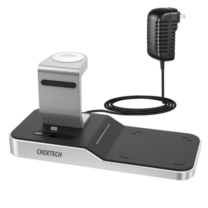 CHOETECH T316 4-in-1 Wireless Charging Station for iPhone/Apple Watch/iPod and all Qi Wireless Cell phones V28-ELECHOT316