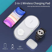 CHOETECH T317 2-in-1 Dual Wireless Charger Pad (MFI Certified) V28-ELECHOT317