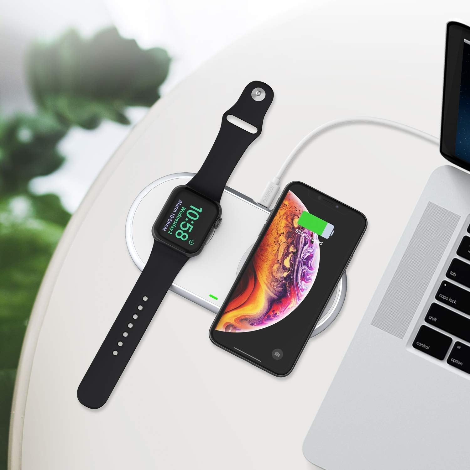 CHOETECH T317 2-in-1 Dual Wireless Charger Pad (MFI Certified) V28-ELECHOT317