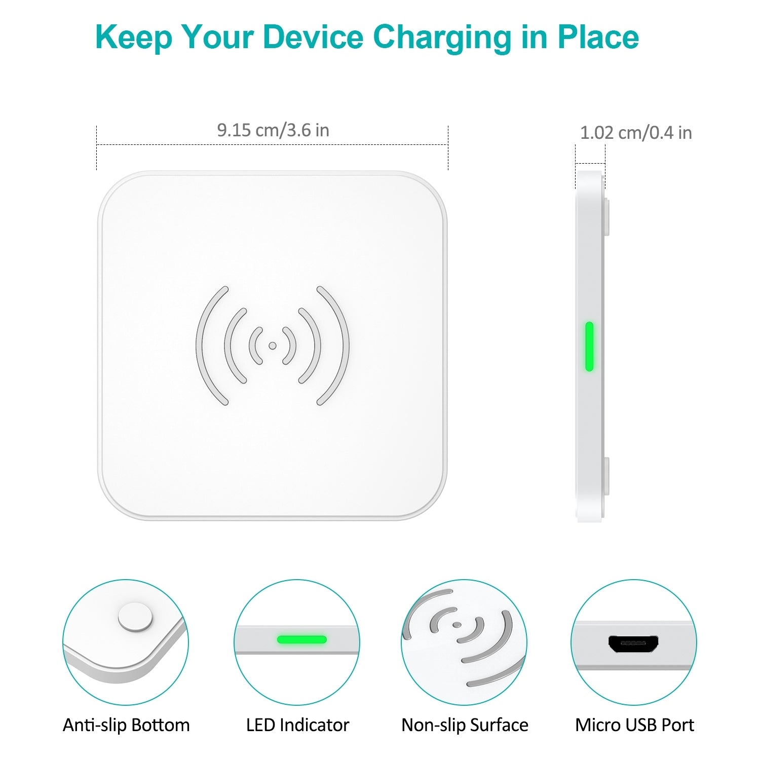 CHOETECH T511-S 10W/7.5W Fast Wireless Charger Pad (White) V28-ELECHOT511SWH