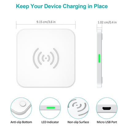 CHOETECH T511-S 10W/7.5W Fast Wireless Charger Pad (White) V28-ELECHOT511SWH