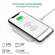 CHOETECH T511-S 10W/7.5W Fast Wireless Charger Pad (White) V28-ELECHOT511SWH