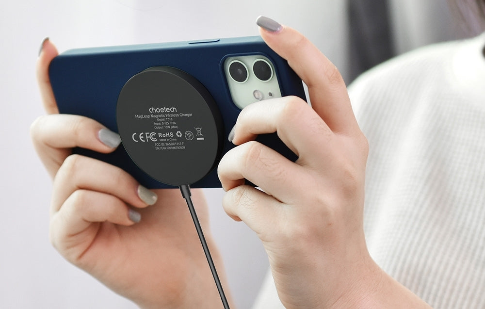 CHOETECH T518-BK15W Removable Fast Wireless Magenetic Charger for iPhone12/13/14/15 & More with 1M Cable V28-ELECHOT518BK15W