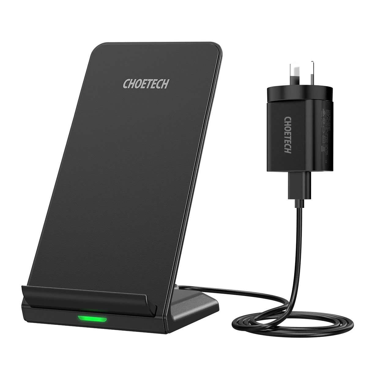 CHOETECH T524S 10W/7.5W Fast Wireless Charging Stand with AC Adapter V28-ELECHOT524SAU