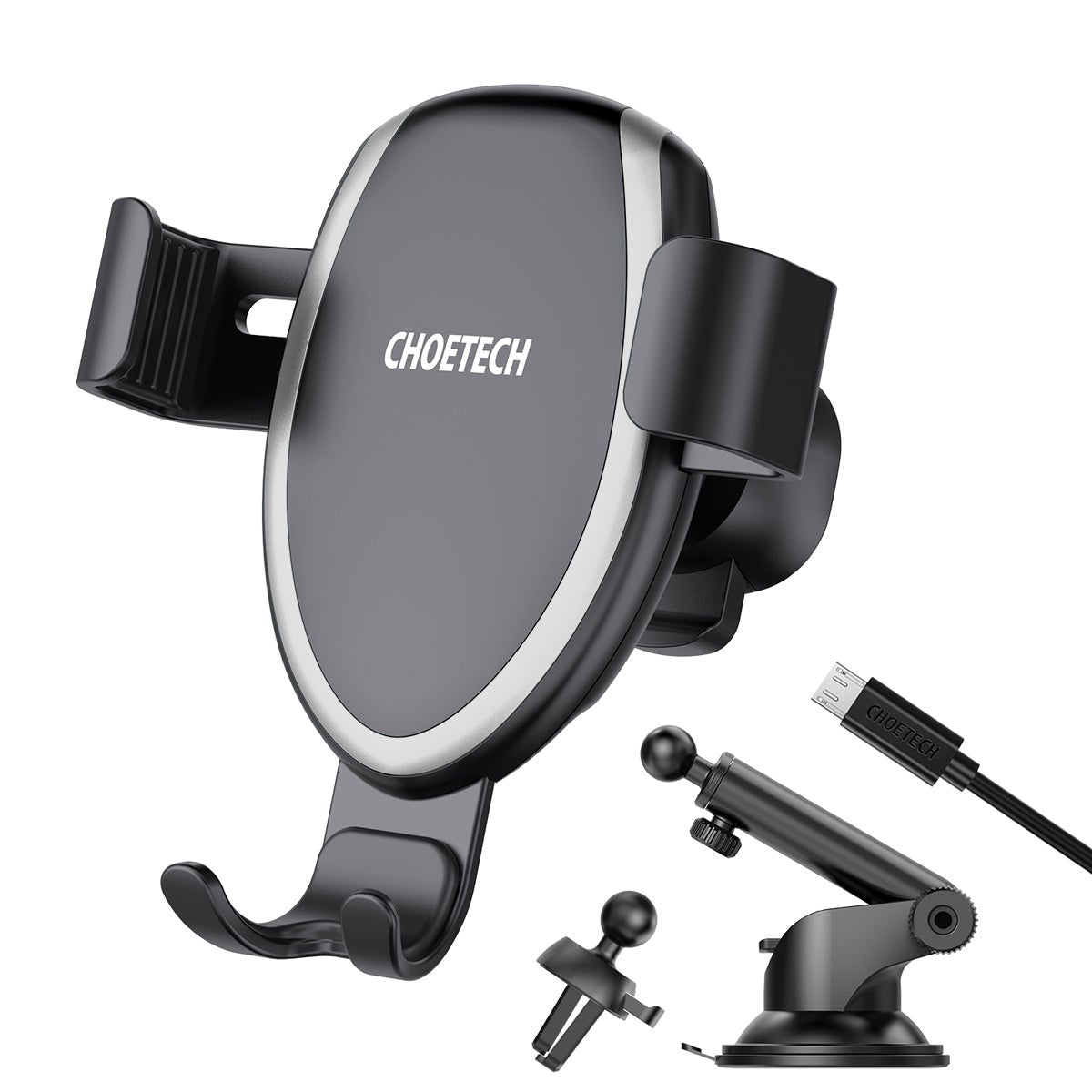 CHOETECH T536-S Fast Wireless Charging Car Mount Phone Holder V28-ELECHOT536S