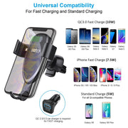 CHOETECH T536-S Fast Wireless Charging Car Mount Phone Holder V28-ELECHOT536S