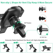 CHOETECH T536-S Fast Wireless Charging Car Mount Phone Holder V28-ELECHOT536S