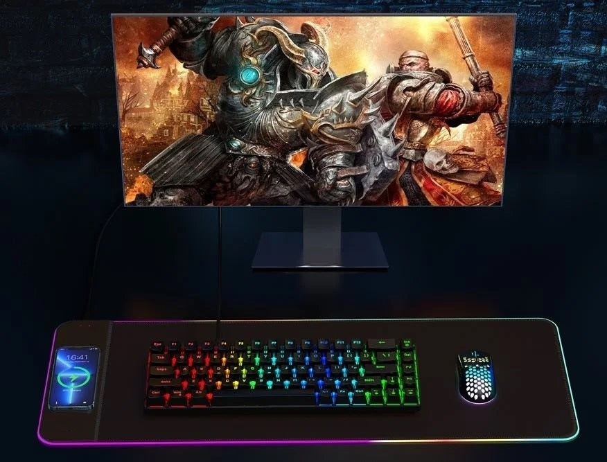 CHOETECH T543-F RGB Illuminated 15W Wireless Charging Mouse Pad V28-ELECHOT543F