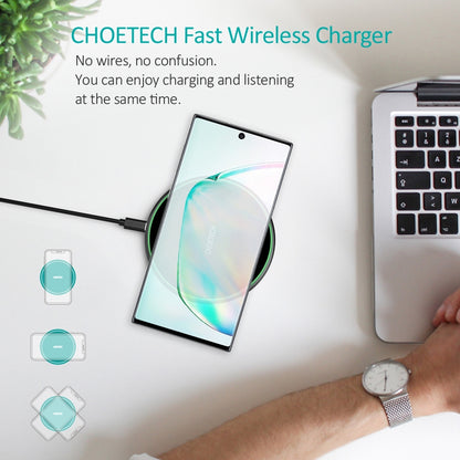 CHOETECH T559-F 15W Wireless Charging Pad with AC Adapter V28-ELECHOT559F