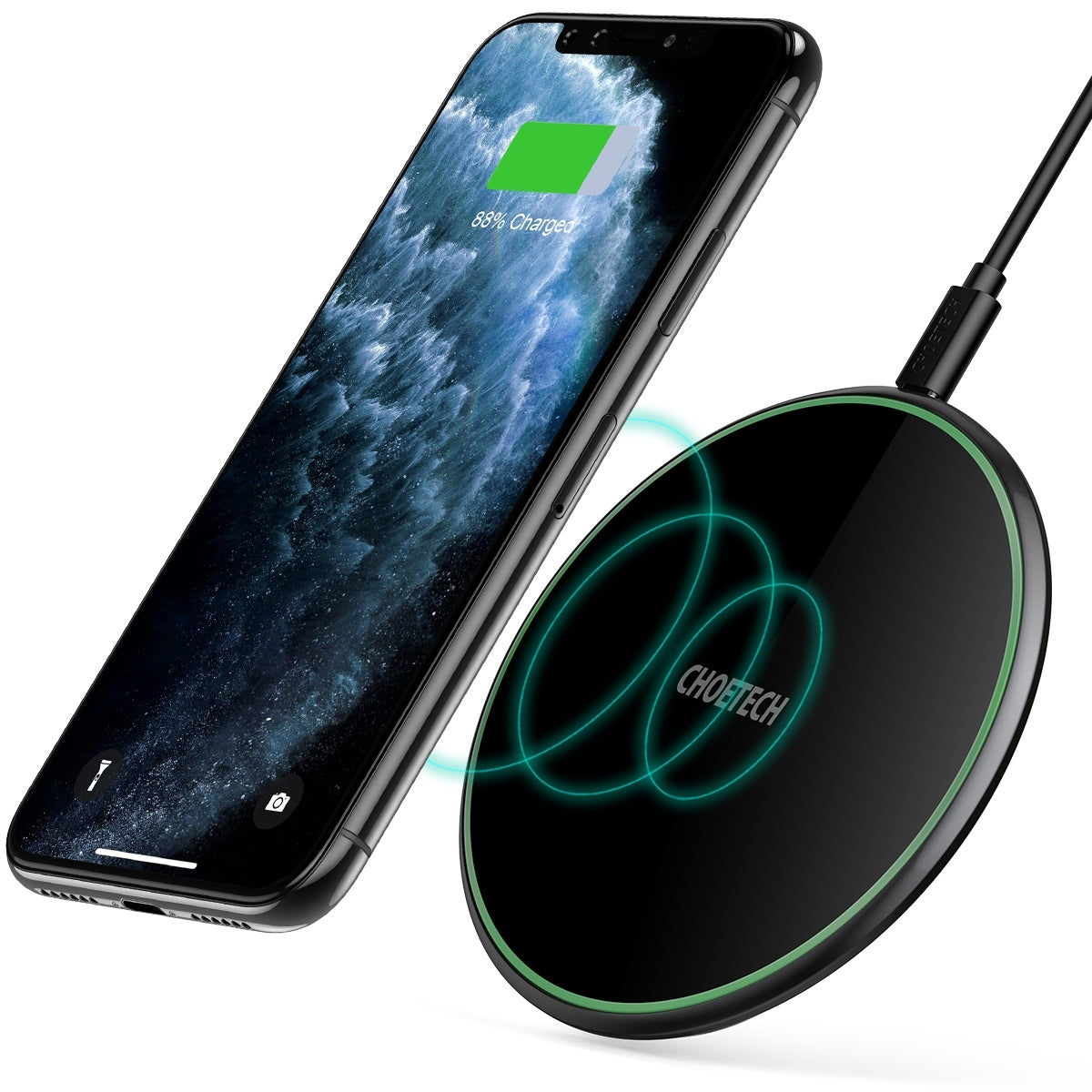CHOETECH T559-F 15W Wireless Charging Pad with AC Adapter V28-ELECHOT559F
