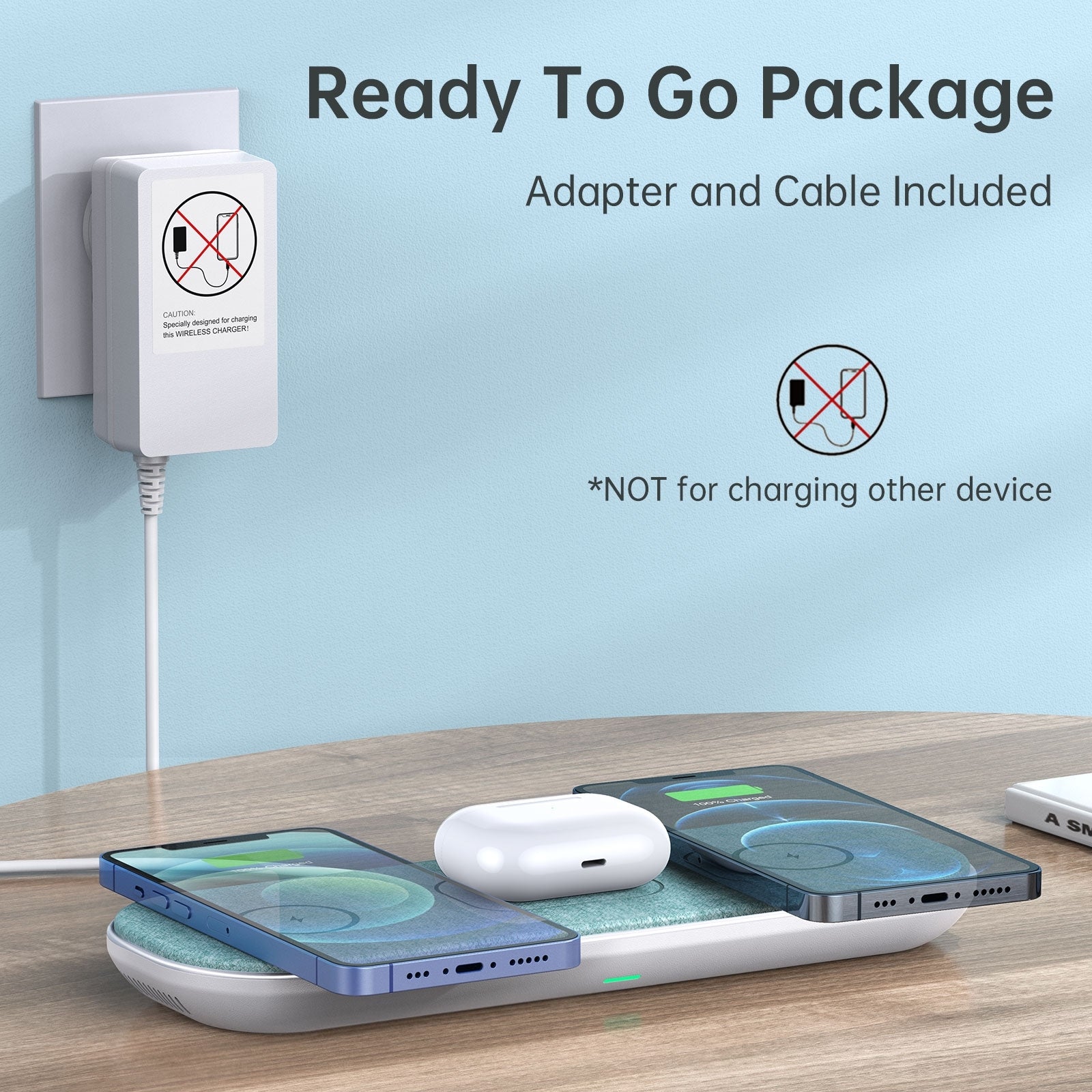 CHOETECH T569-S Magleap 3-in-1 Magnetic Wireless Charging pad with AC Adapter V28-ELECHOT569S
