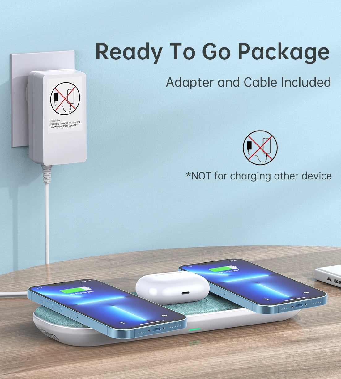 CHOETECH T569-S Magleap 3-in-1 Magnetic Wireless Charging pad with AC Adapter V28-ELECHOT569S