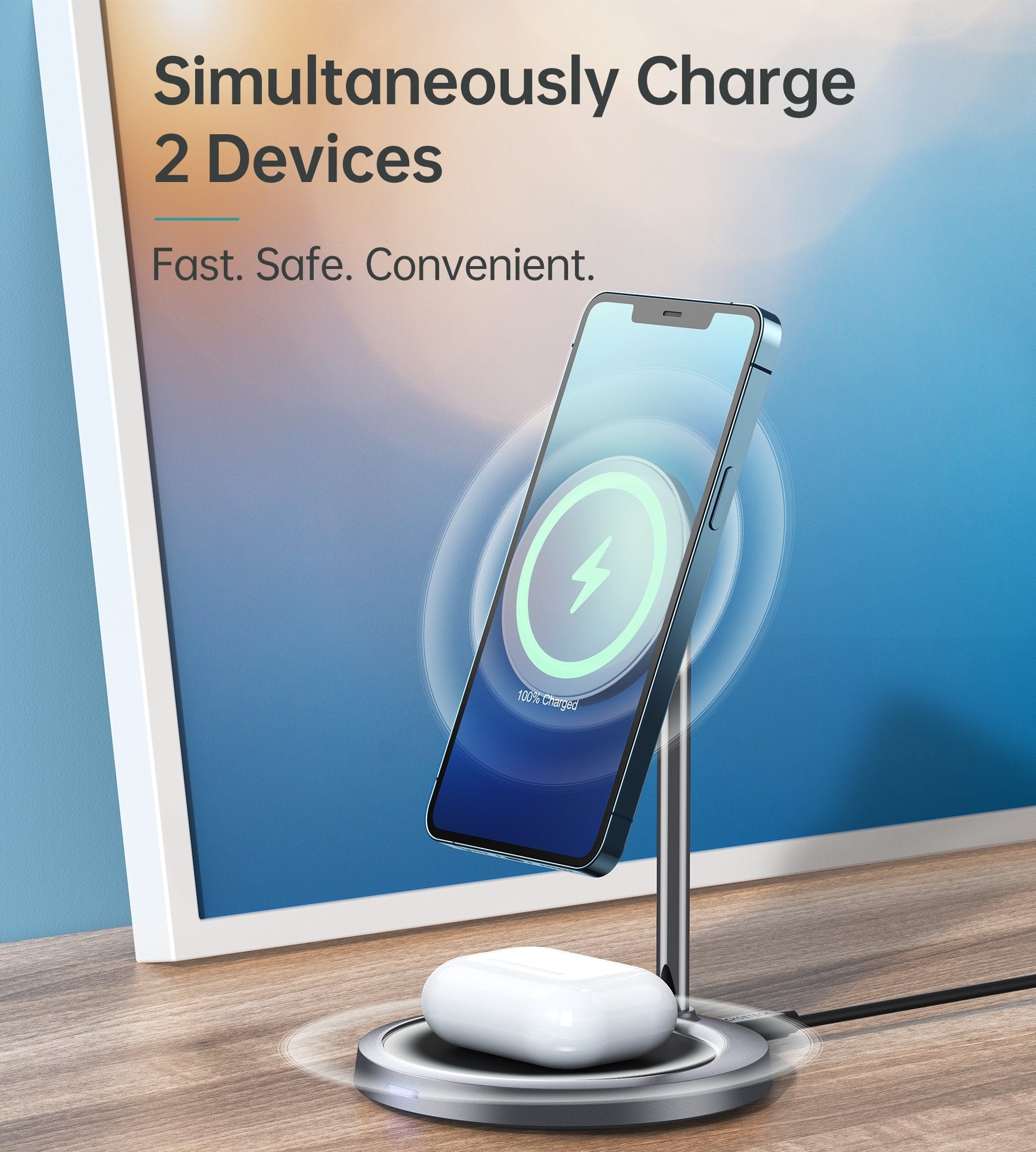 Choetech T575-F MagSafe iPhone Magnetic Wireless Charger Stand V28-ELECHOT575F