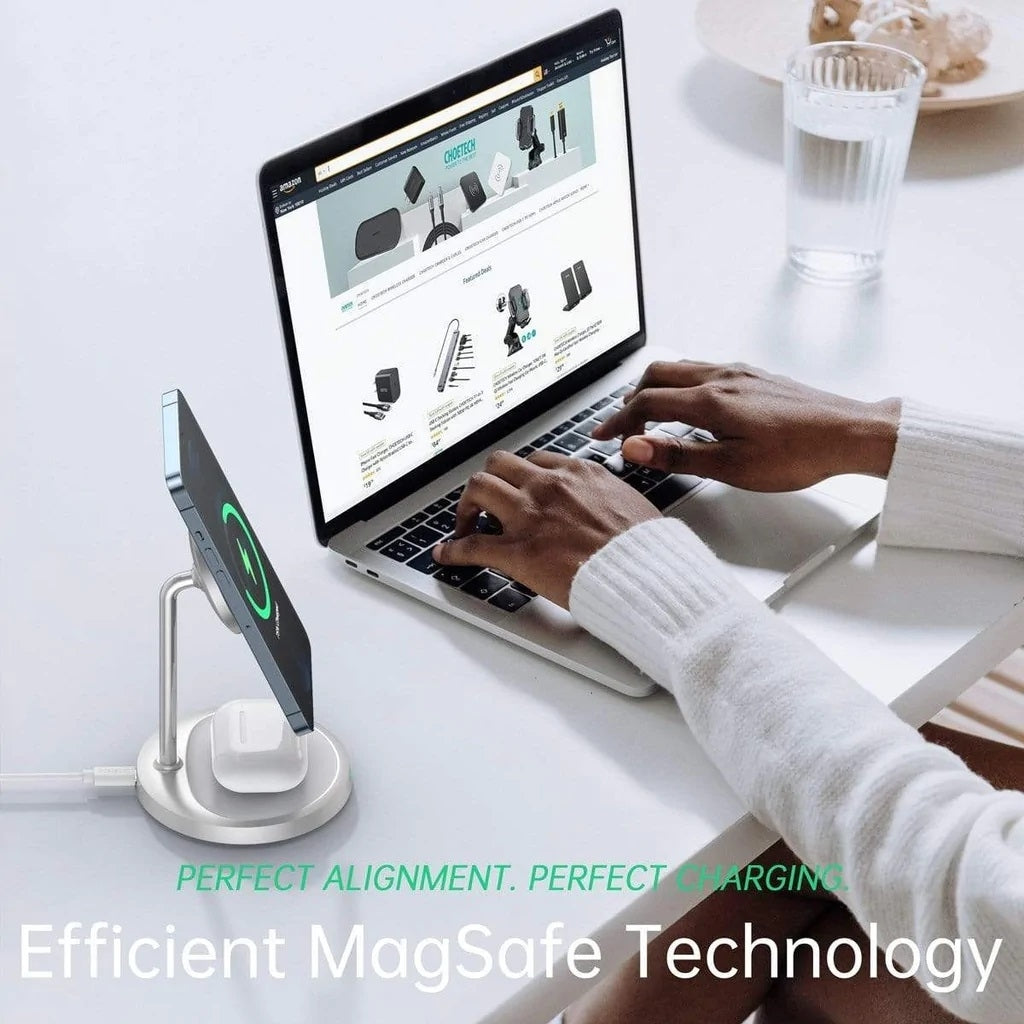 CHOETECH T581-F MagSafe iPhone Magnetic Wireless Charger Stand V28-ELECHOT581F