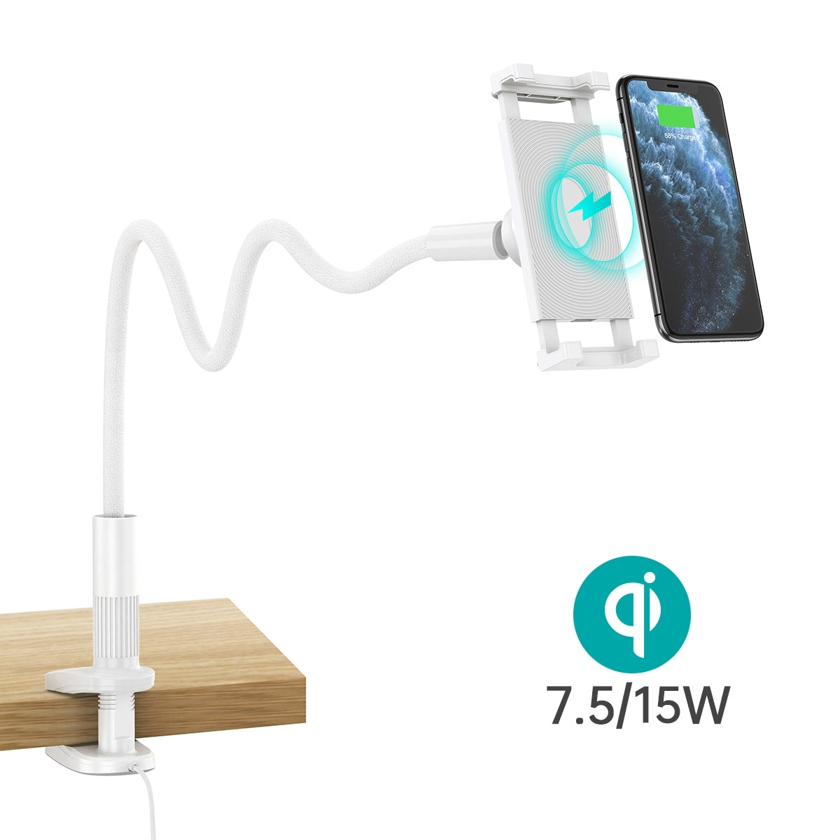CHOETECH T584-F 2-in-1 15W Phone Mount with Fast Wireless Charger (for 4-7 inch) V28-ELECHOT584F