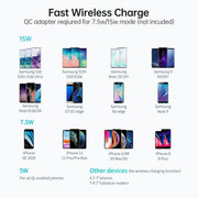 CHOETECH T584-F 2-in-1 15W Phone Mount with Fast Wireless Charger (for 4-7 inch) V28-ELECHOT584F