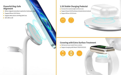 CHOETECH T585-F 3-in-1 Wireless Charging Station Dock V28-ELECHOT585F