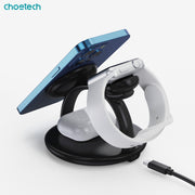 CHOETECH T587-F 3-in-1 Magnetic Wireless Charger Station for iPhone 12/13/14/AirPods Pro/iWatch V28-ELECHOT587F