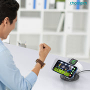 CHOETECH T587-F 3-in-1 Magnetic Wireless Charger Station for iPhone 12/13/14/AirPods Pro/iWatch V28-ELECHOT587F