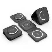 CHOETECH T588-F-BK 3-in-1 Foldable Fast Wireless Charger for Phone/Watch/Earphone V28-ELECHOT588FBK