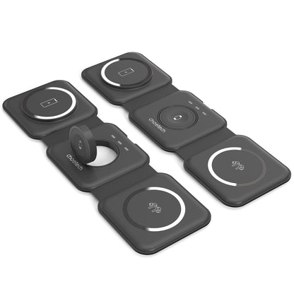 CHOETECH T588-F-BK 3-in-1 Foldable Fast Wireless Charger for Phone/Watch/Earphone V28-ELECHOT588FBK