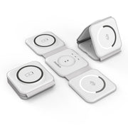 CHOETECH T588-F-WH 3-in-1 Foldable Fast Wireless Charger for Phone/Watch/Earphone V28-ELECHOT588FWH