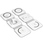 CHOETECH T588-F-WH 3-in-1 Foldable Fast Wireless Charger for Phone/Watch/Earphone V28-ELECHOT588FWH