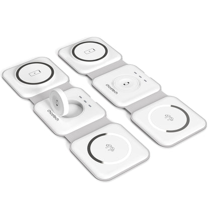 CHOETECH T588-F-WH 3-in-1 Foldable Fast Wireless Charger for Phone/Watch/Earphone V28-ELECHOT588FWH