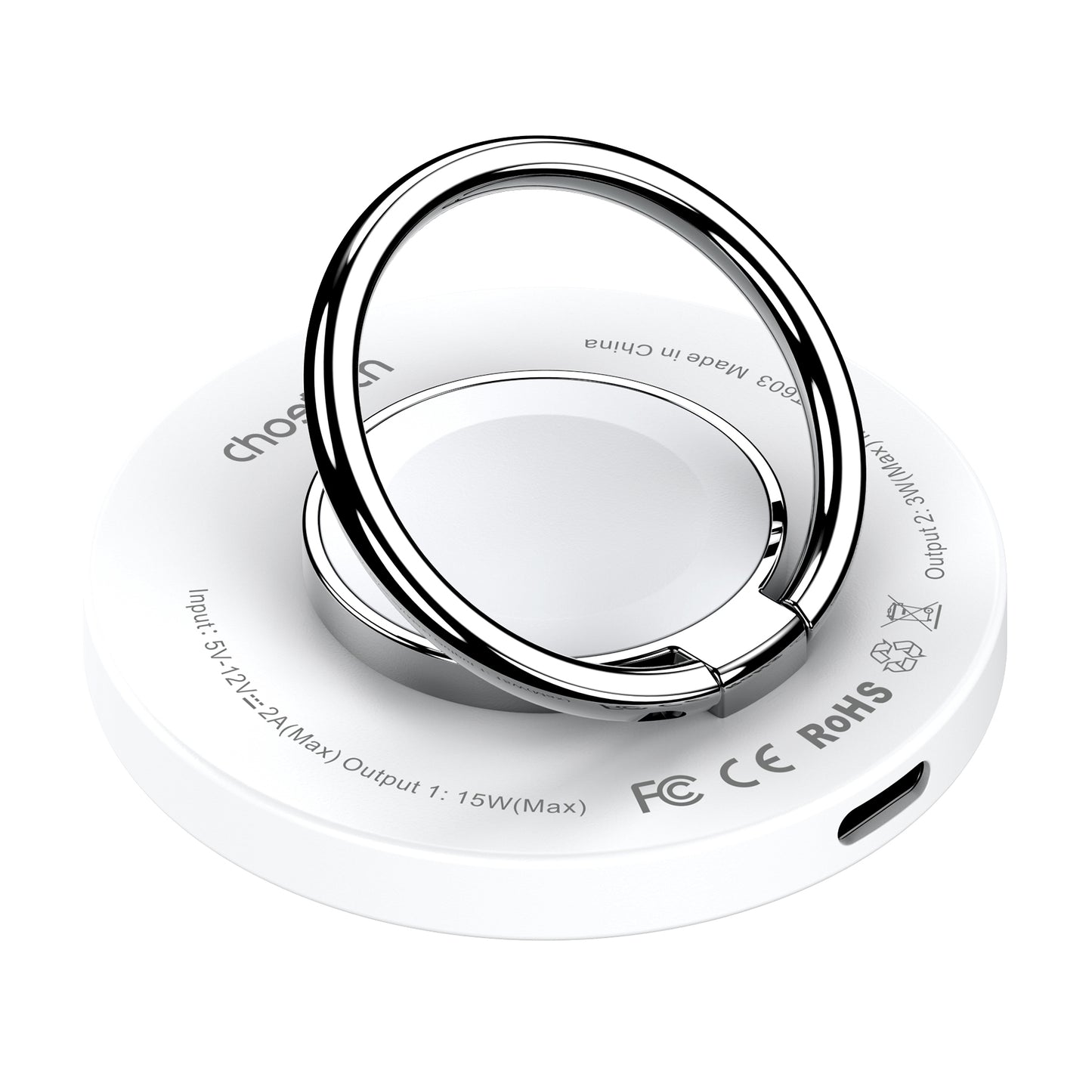 CHOETECH T603-F Ring Holder and Magnetic 15W Wireless Charger for Phone/airPod/iWatch V28-ELECHOT603F