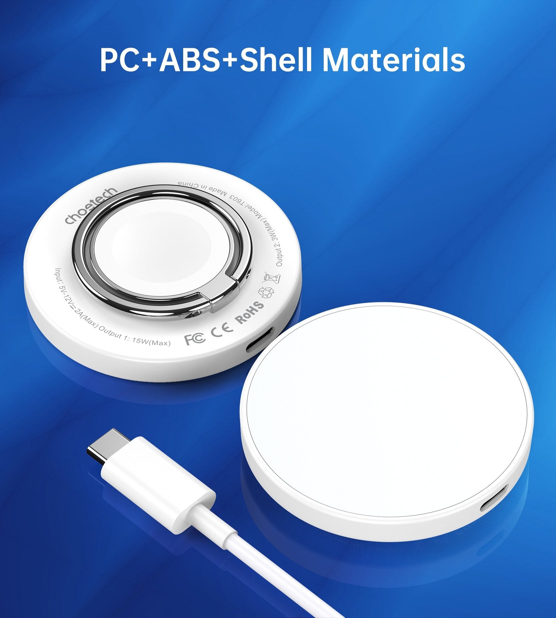 CHOETECH T603-F Ring Holder and Magnetic 15W Wireless Charger for Phone/airPod/iWatch V28-ELECHOT603F