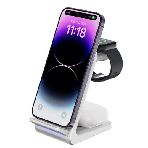 CHOETECH T608-F 15W 4-in-1 Wireless Charger Stand for iWatch and Samsung Watch V28-ELECHOT608F