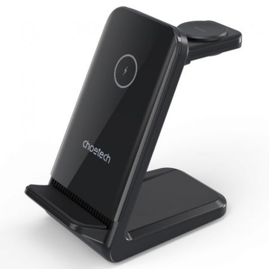 CHOETECH T608-F-BK 15W 4-in-1 Wireless Charger Stand for iWatch and Samsung Watch (Black) V28-ELECHOT608FBK
