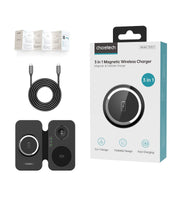 CHOETECH T616-F-BK 3in1 Magnetic Foldable Wireless Charger Black V28-ELECHOT616FBK