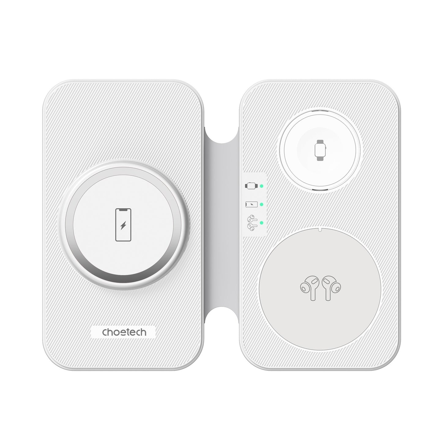 CHOETECH T616-F-WH 3in1 Magnetic Foldable Wireless Charger White V28-ELECHOT616FWH
