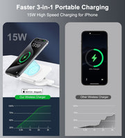 CHOETECH T616-F-WH 3in1 Magnetic Foldable Wireless Charger White V28-ELECHOT616FWH