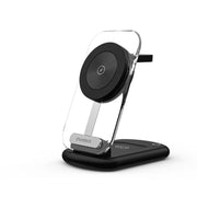 CHOETECH T618-F-BK 3-in-1 15W MagSafe Wireless fast Charger Stand for iPhone i-Watch AirPods w/ Ambient Light V28-ELECHOT618FBK