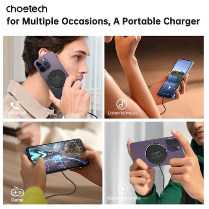 CHOETECH T697-F 15W/7.5W/5W magnetic charger for iPhone, Air Pods and more 1.5M Black V28-ELECHOT697F