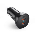 CHOETECH TC0008-BK Dual USB-C 36W Car Charger Adapter Black V28-ELECHOTC0008BK