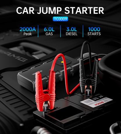 CHOETECH TC0009 16000mAh Portable Car Jump Starter with Emergency Light V28-ELECHOTC0009