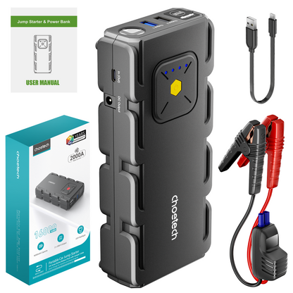 CHOETECH TC0009 16000mAh Portable Car Jump Starter with Emergency Light V28-ELECHOTC0009