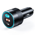 CHOETECH TC0011 130W 3 Ports (Dual USB-C Port PD3.0 + USB-A Port) Fast Car Charger V28-ELECHOTC0011