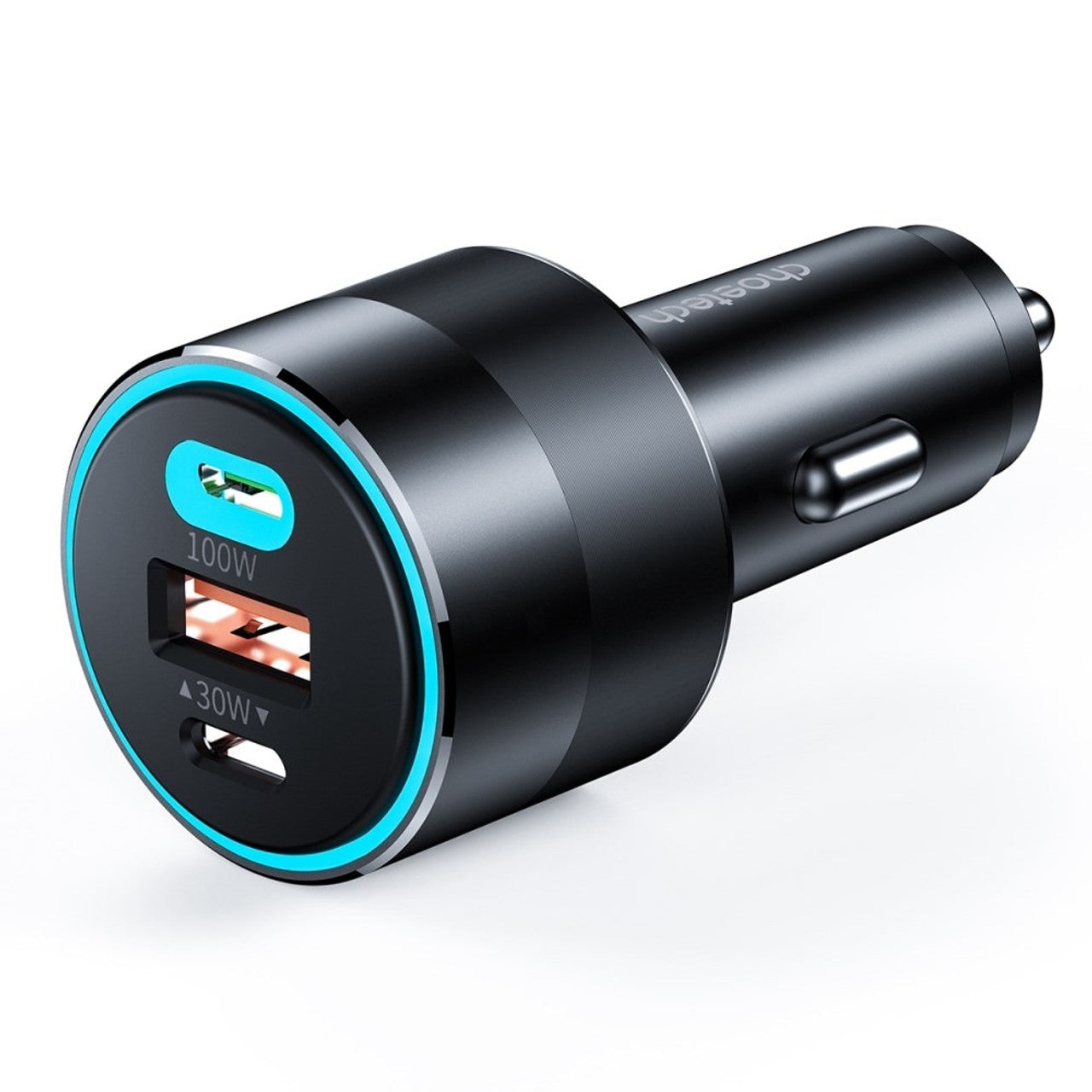 CHOETECH TC0011 130W 3 Ports (Dual USB-C Port PD3.0 + USB-A Port) Fast Car Charger V28-ELECHOTC0011