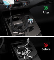 CHOETECH TC0030 65W 3-Port Fast Car Charger with 3.3ft Type-C Stretchable Cable V28-ELECHOTC0030